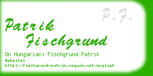 patrik fischgrund business card